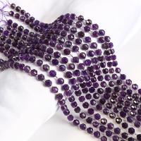 Natural Amethyst Beads, with Seedbead, Lantern, polished, DIY & faceted, purple Approx 15 Inch 