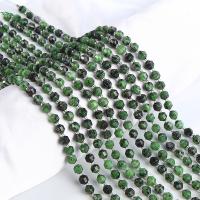 Ruby in Zoisite Beads, with Seedbead, Lantern, polished, DIY & faceted, green Approx 15 Inch 