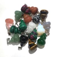 Gemstone ювелирные изделия Кулон, Природный камень, Форма тыквы, различные материалы для выбора & Мужская, Много цветов для выбора продается PC