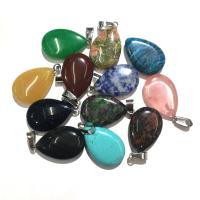 Gemstone Jewelry Pendant, Natural Stone, Teardrop & Unisex 