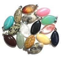 Joyas de piedras preciosas colgante, Piedra natural, Ojo de Caballo, diferentes materiales para la opción & unisexo, más colores para la opción, 14x24mm, Vendido por UD