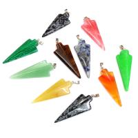 Gemstone ювелирные изделия Кулон, Природный камень, стрелки, различные материалы для выбора & Мужская, Много цветов для выбора продается PC