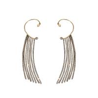 Earring Cuff and Wraps, Zinc Alloy, with Brass, Tassel, plated & for woman & with rhinestone 