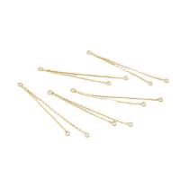 Brass Earring thread, 18K gold plated, DIY, 47mm, 56mm, 0.7mm Approx 