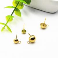 Stainless Steel Earring Drop Component, 316L Stainless Steel, plated, golden 