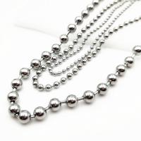 Stainless Steel Ball Chain, electrolyzation, silver color 