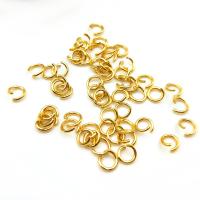 Edelstahl öffnen Sprung Ring, plattiert, goldfarben, 500PCs/Tasche, verkauft von Tasche