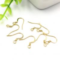 Stainless Steel Hook Earwire, plated, golden 