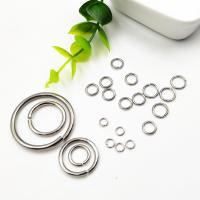Edelstahl öffnen Sprung Ring, Silberfarbe, 500PCs/Tasche, verkauft von Tasche