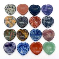 Полудрагоценный камень камень с большим пальцем, Сердце, различные материалы для выбора, Много цветов для выбора продается PC