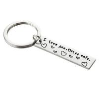 Stainless Steel Key Clasp, Unisex & with letter pattern 