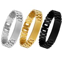 Stainless Steel Bracelet, with Titanium Steel, plated, for man 15mm Approx 8.58 Inch 