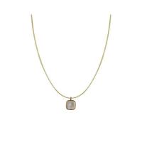 Shell Necklace, Titanium Steel, with Shell, for woman, golden .5 cm 