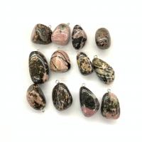 Rhodonite Pendants, Rhodochrosite, with Zinc Alloy, irregular, polished, mixed colors, 10-30mm 