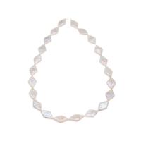 Keshi Cultured Freshwater Pearl Beads, Rhombus, DIY, white Approx 16.53 Inch 