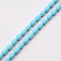 Synthetische Türkis Perlen, Tropfen, DIY & verschiedene Größen vorhanden, blau, Länge:ca. 15 ZollInch, verkauft von Strang