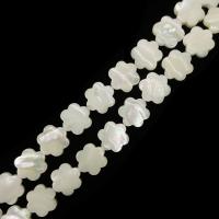 Weiße Lippenschale Perlen, Blume, DIY, weiß, 12mm, Länge:ca. 15 ZollInch, verkauft von Strang