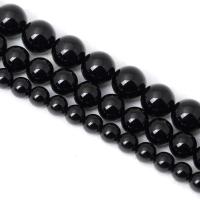 Natural Black Agate Beads, Round, polished, DIY black Approx 15 Inch 