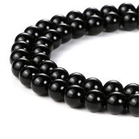 Natural Black Agate Beads, Round, polished, DIY black Approx 15 Inch 