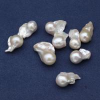 No Hole Cultured Freshwater Pearl Beads, irregular, white, 13x23- 