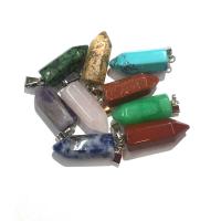 Gemstone ювелирные изделия Кулон, Природный камень, Коническая, различные материалы для выбора & Мужская, Много цветов для выбора продается PC
