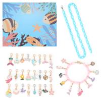Children DIY String Beads Set, Zinc Alloy, plated, ocean design & for children Approx 9.8 Inch, Approx  19.6 Inch 