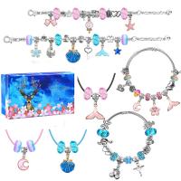 Children DIY String Beads Set, Zinc Alloy, with 1.96inch extender chain, plated, for children Approx 6.3 Inch, Approx 17.7 Inch 
