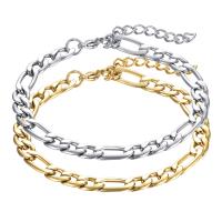 Stainless Steel Chain Bracelets, plated, Unisex 