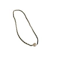 collier de Stras en alliage Zinc, alliage de zinc, avec cuir PU, pour femme & avec strass, couleurs mélangées cm, Vendu par PC