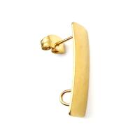 Edelstahl -Ohrring -Tropfen- Komponenten, für Frau, goldfarben, verkauft von Paar