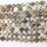 Achat Perlen, flache Runde, poliert, DIY, gemischte Farben, 6x15mm, Länge:38 cm, verkauft von Strang