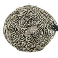 Goldene Pyrit Perlen, rund, poliert, DIY & facettierte, goldfarben, Länge:38 cm, verkauft von Strang