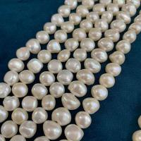Keshi Cultured Freshwater Pearl Beads, DIY, white, 9-10mm Approx 14.57 Inch 