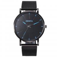 Geneva® Men Watch, Zinc Alloy, with Synthetic Leather & Glass, Chinese movement, Round, plated & for man 