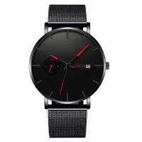 Geneva® Men Watch, Zinc Alloy, with Synthetic Leather & Glass & Stainless Steel, Chinese movement, Round, plated & for man 