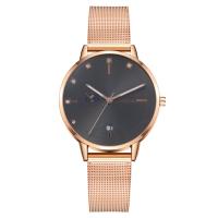 Geneva® women Watch, Zinc Alloy, with Glass & Stainless Steel, Chinese movement, Round, plated, for woman & with rhinestone 