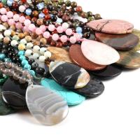 Gemstone Necklaces, Natural Stone, Teardrop & Unisex 8mm Approx 27.56 Inch 