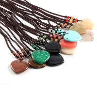 Gemstone Necklaces, Natural Stone, Heart & Unisex Approx 27.56 Inch 