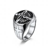 Titanium Steel Finger Ring, plated, fashion jewelry & enamel 18mm 