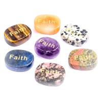 Gemstone Decoration, Flat Oval & with letter pattern 