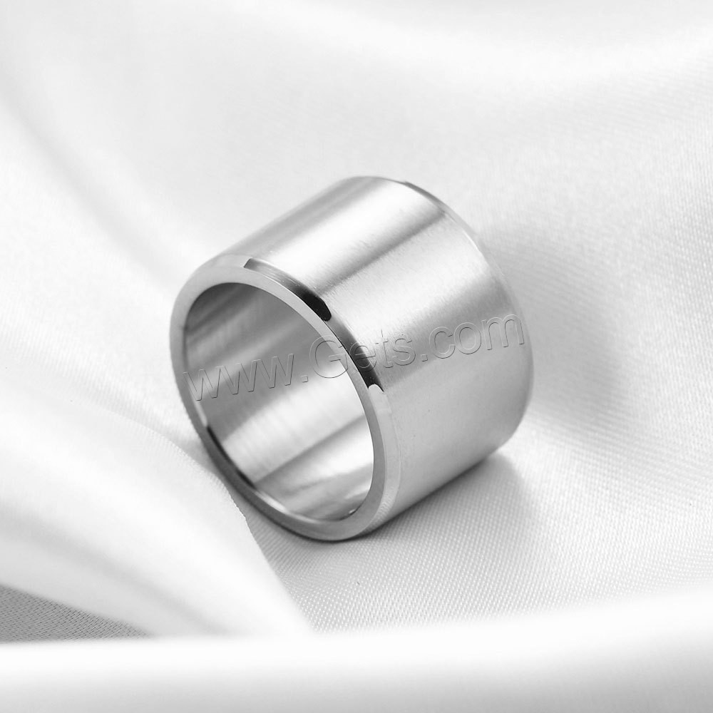 チタン鋼 指輪, メッキ, 異なるサイズの選択 & 男性用, 無色, 15mm, サイズ:7-12, 売り手 パソコン