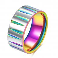 Titanium Steel Finger Ring, plated & for man 9mm, US Ring 