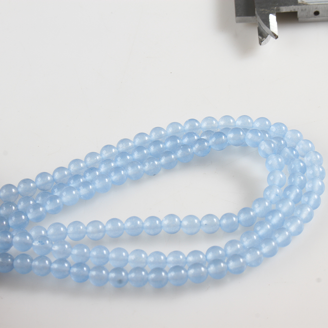 Blue Chalcedony Bead, Round, natural, different size for choice, Hole:Approx 1mm, Length:Approx 15.5 Inch, Sold By Strand