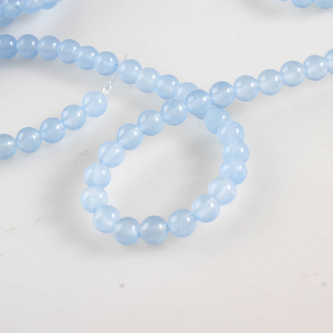 Blue Chalcedony Bead, Round, natural, different size for choice, Hole:Approx 1mm, Length:Approx 15.5 Inch, Sold By Strand