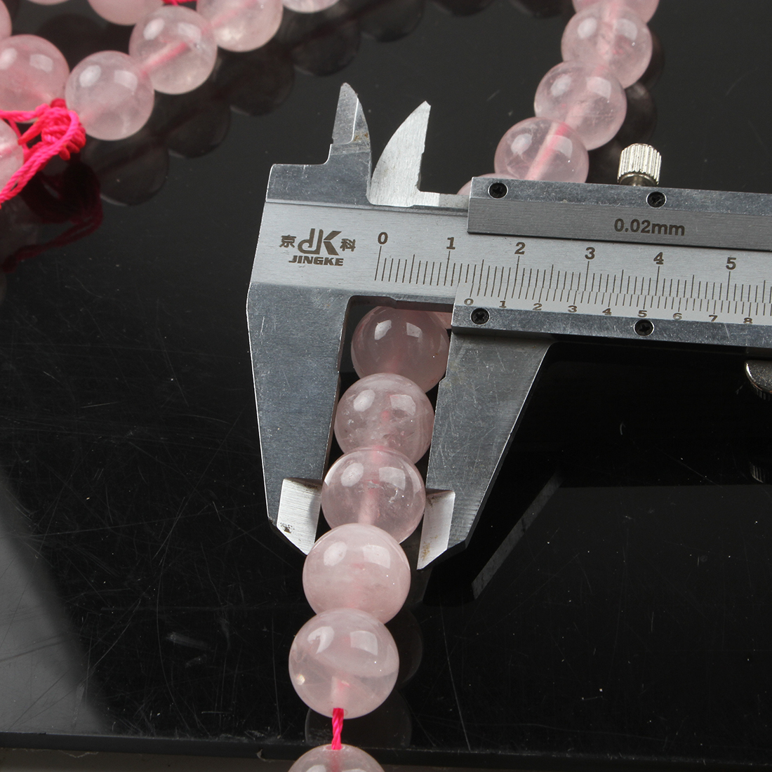 Abalorio De Cuarzo Rosa Natural, cuarzo rosado, Esférico, diverso tamaño para la opción, agujero:aproximado 1mm, longitud:aproximado 15.5 Inch, Vendido por Sarta