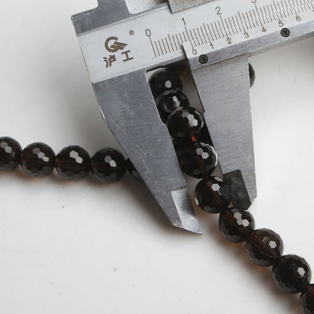 Natural Smoky Quartz Beads, Round, 128-sided & different size for choice & faceted, Grade AAAAA, Hole:Approx 1mm, Length:Approx 15.5 Inch, Sold By Strand