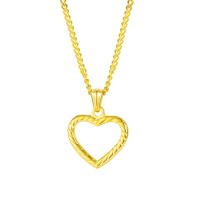 Stainless Steel Jewelry Necklace, with 1.97inch extender chain, Heart, plated, for woman Approx 22.44 Inch 
