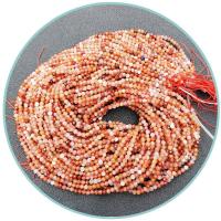 Yunnan roter Achat Perle, rund, poliert, DIY & facettierte, gemischte Farben, 3mm, Länge:38 cm, verkauft von Strang