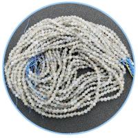 Mondstein Perlen, rund, poliert, DIY & facettierte, grau, Länge:38 cm, verkauft von Strang
