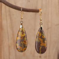 Jade New Mountain Drop Earring, with Zinc Alloy, plated, fashion jewelry & for woman 